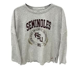 League 91 Women's SM Florida State Seminoles Gray Garnet Long Sleeve T-shirt